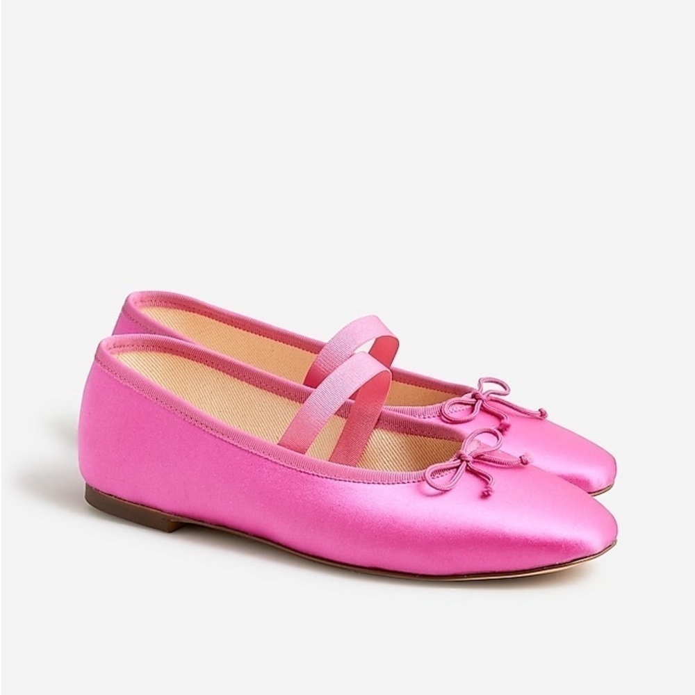 J Crew Zoe strappy flats in satin BT898